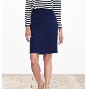 Navy Banana Republic Sloan Pencil Skirt